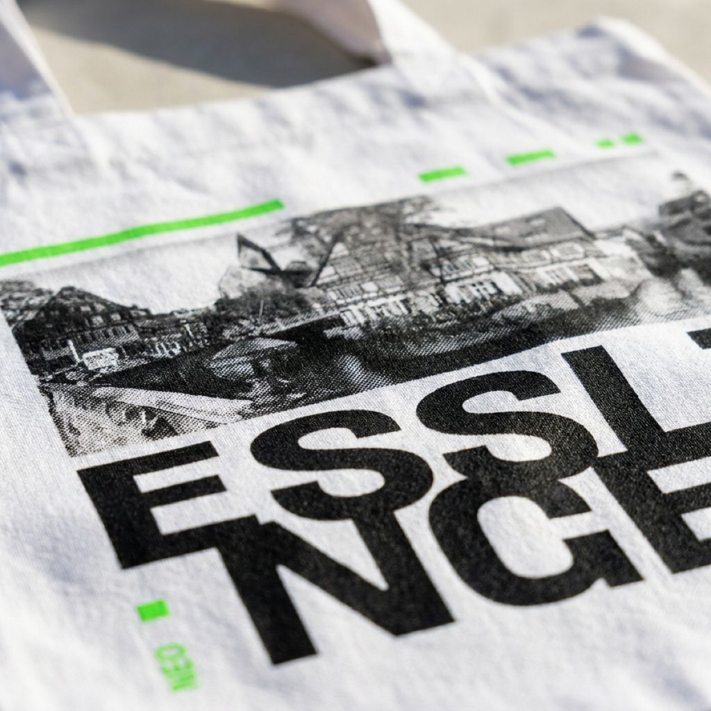 Essingen Tote Bag Neon Grün Detail