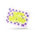 Happy Birthday Karte neongelb