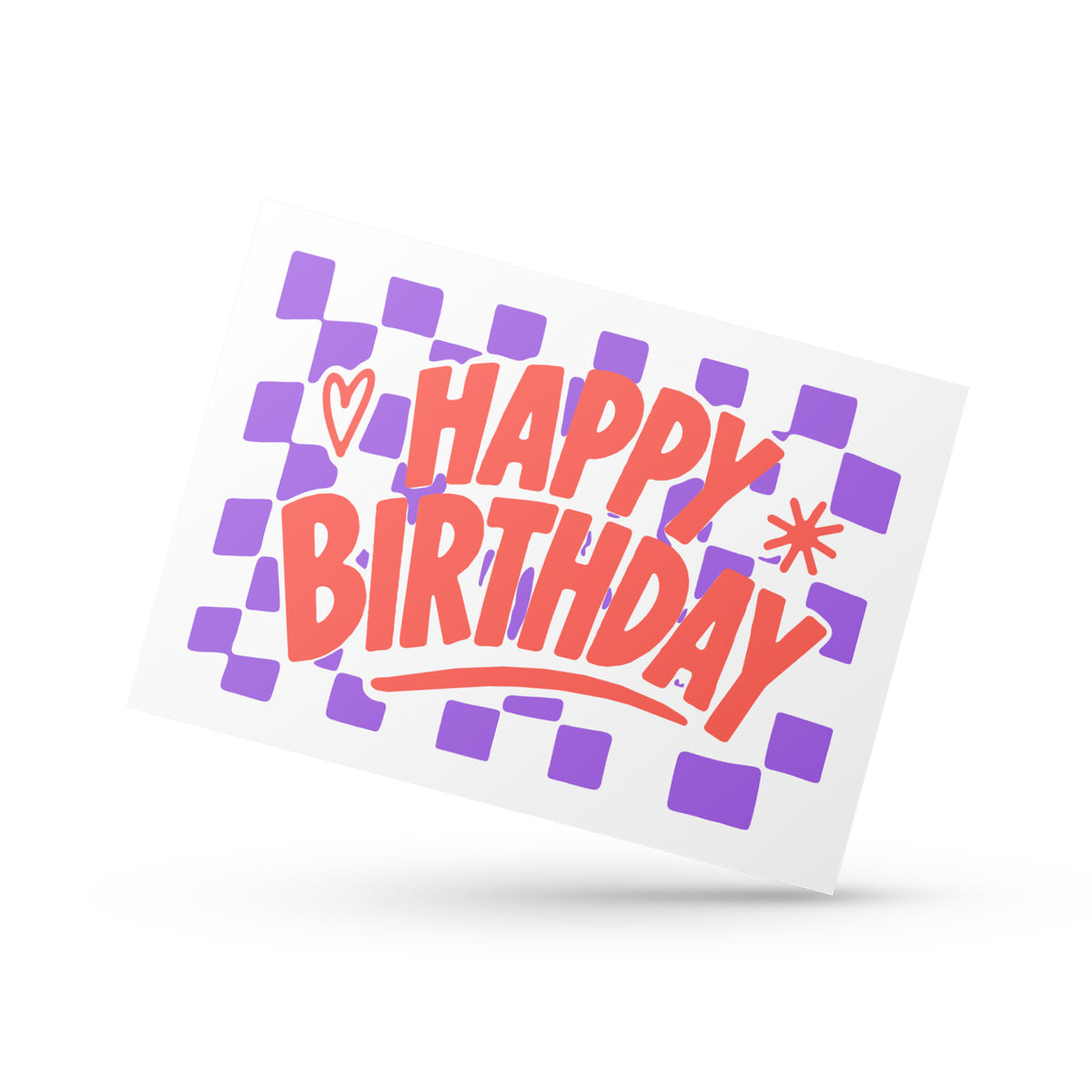 Happy Birthday Karte neonrot