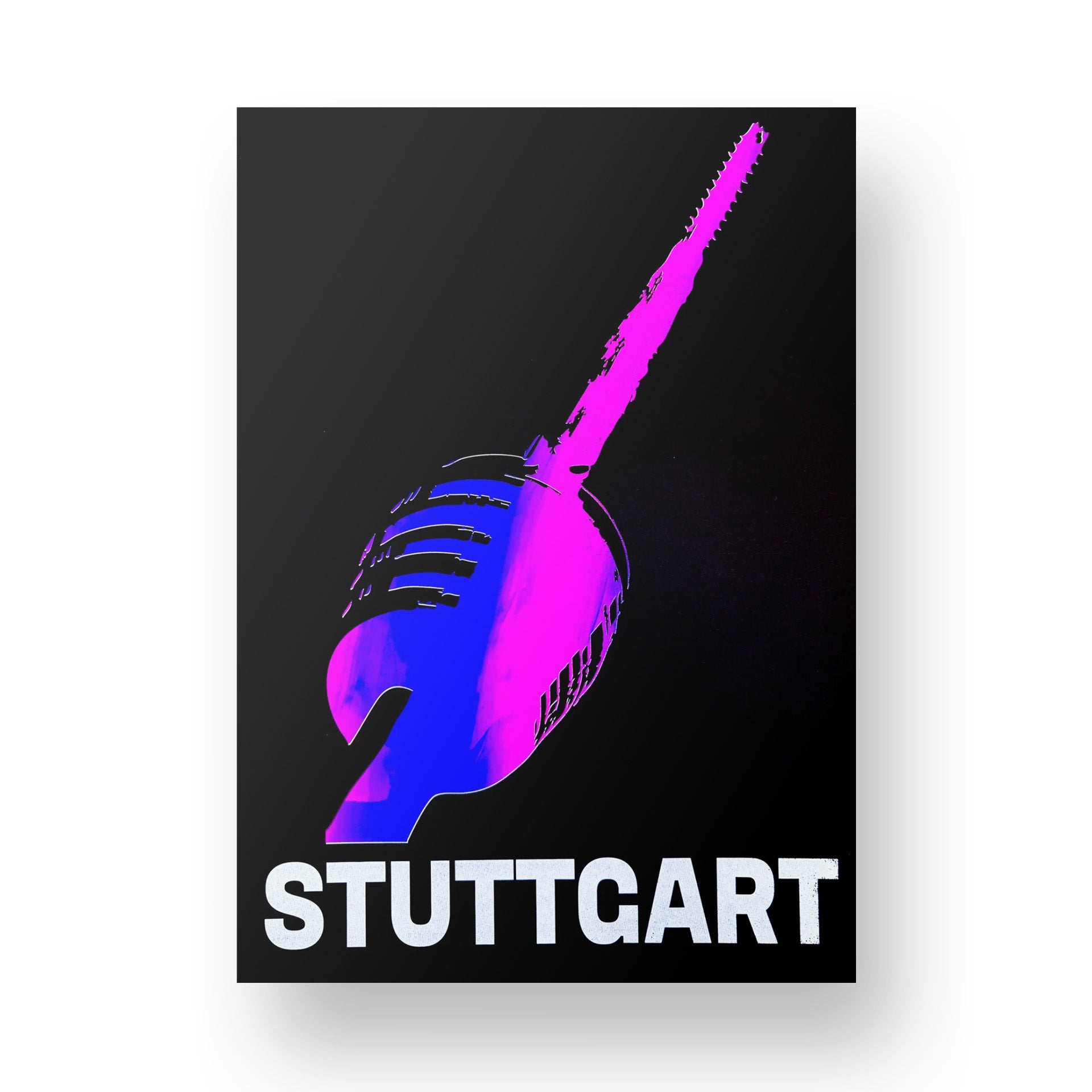 Print Stuttgart Fernsehturm NIGHT EDITION Neon Limited