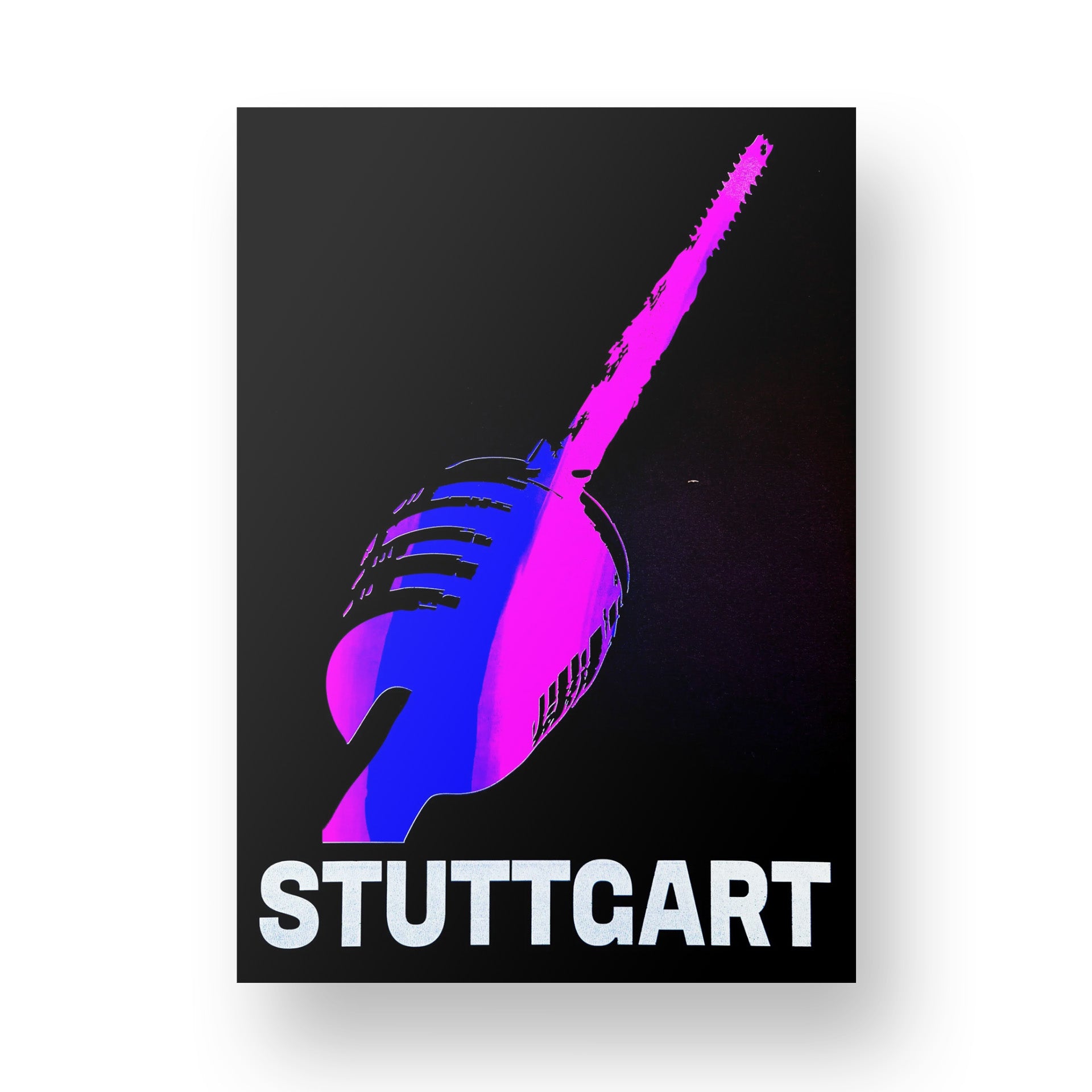 Print Stuttgart Fernsehturm NIGHT EDITION Neon Limited