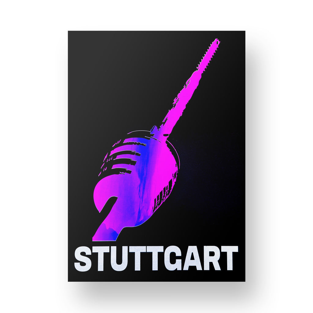 Print Stuttgart Fernsehturm NIGHT EDITION Neon Limited