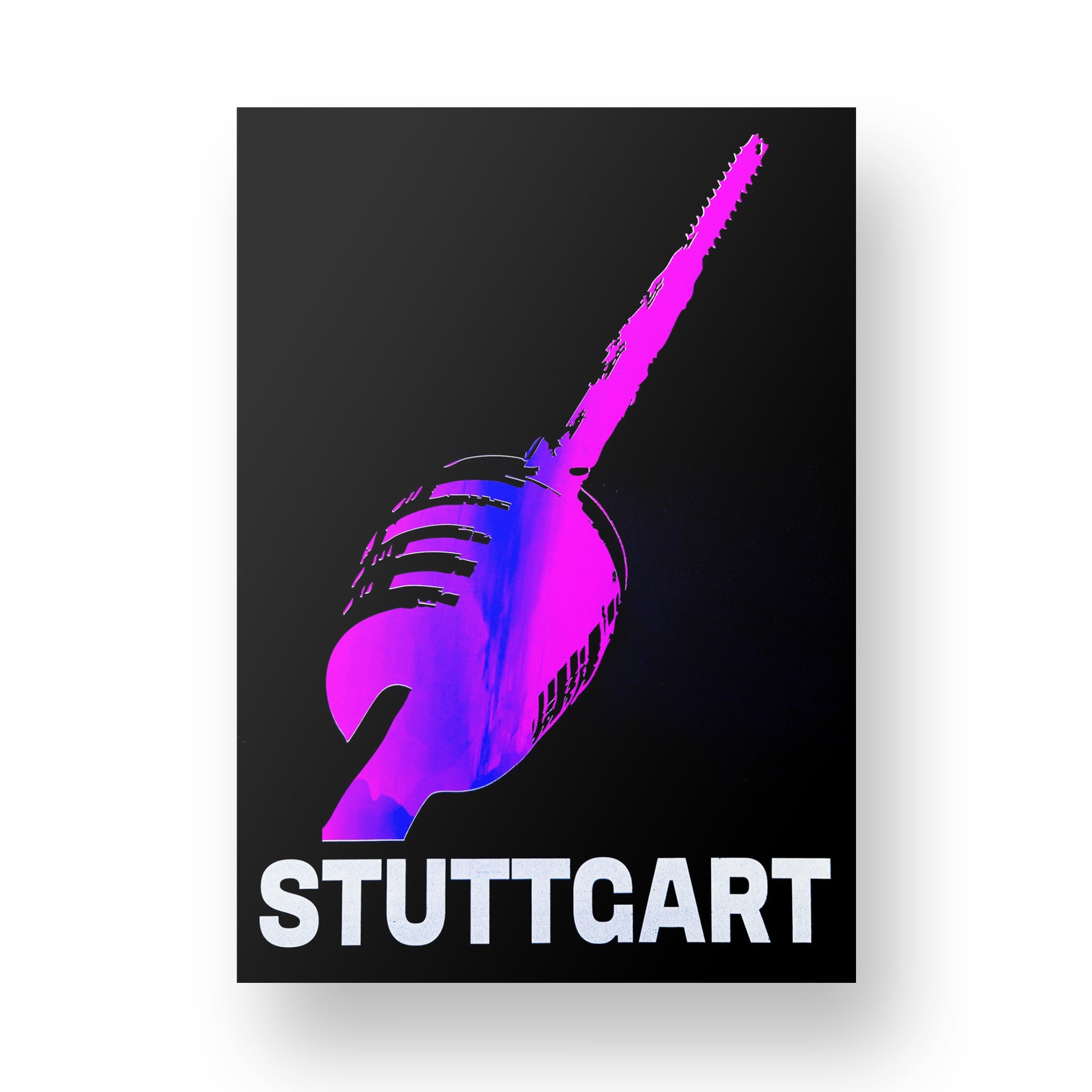 Print Stuttgart Fernsehturm NIGHT EDITION Neon Limited