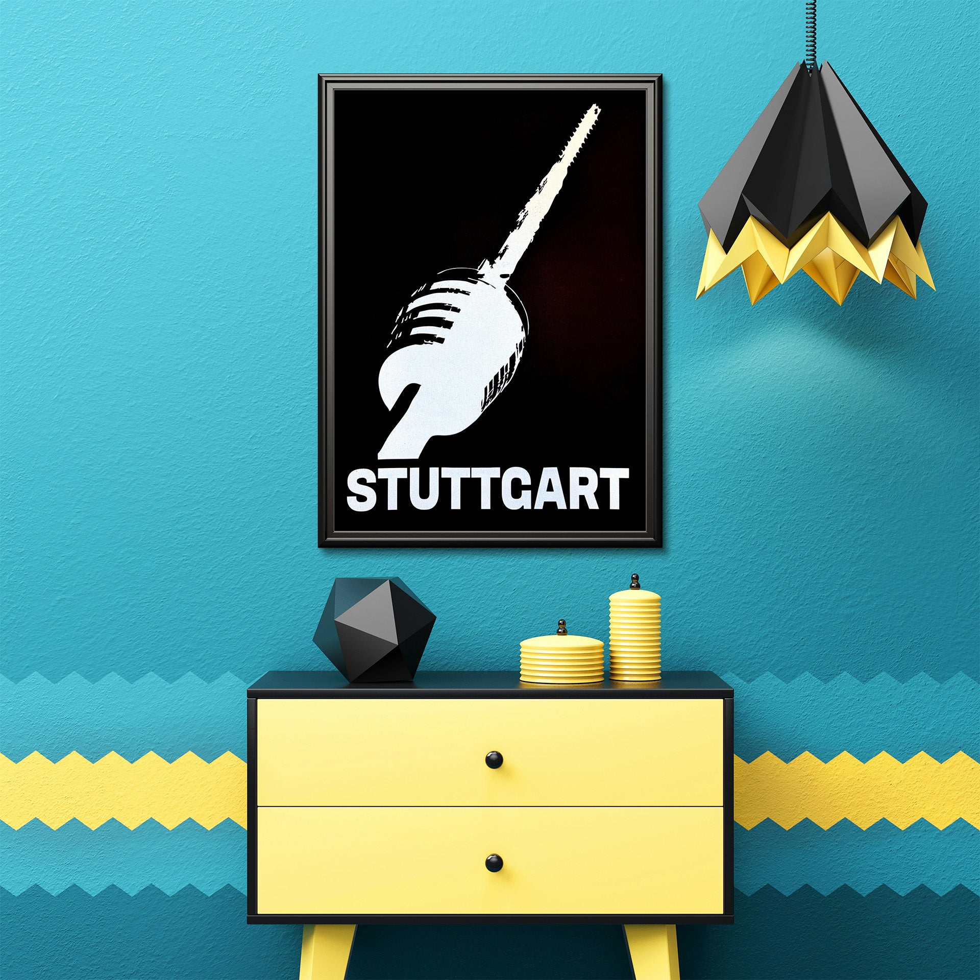 Print Stuttgart Fernsehturm MONOCHROME EDITION