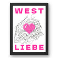 WEST LIEBE Print DIN A4 Stuttgart-West Neon Pink