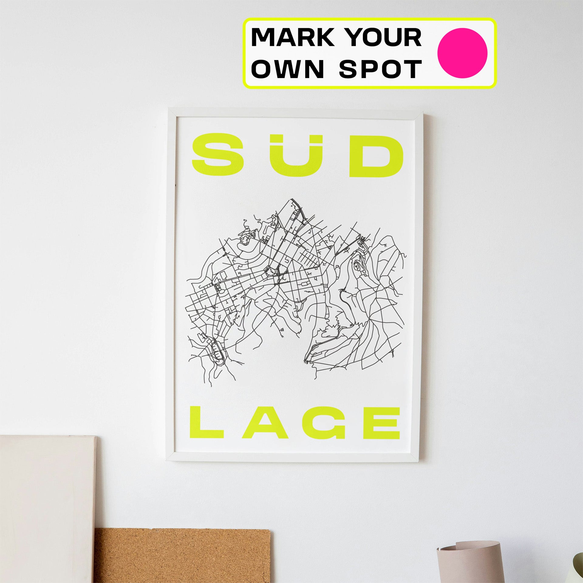 SÜD LAGE Karte - personalisierbar