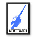 Print Stuttgart Fernsehturm Neon Blau