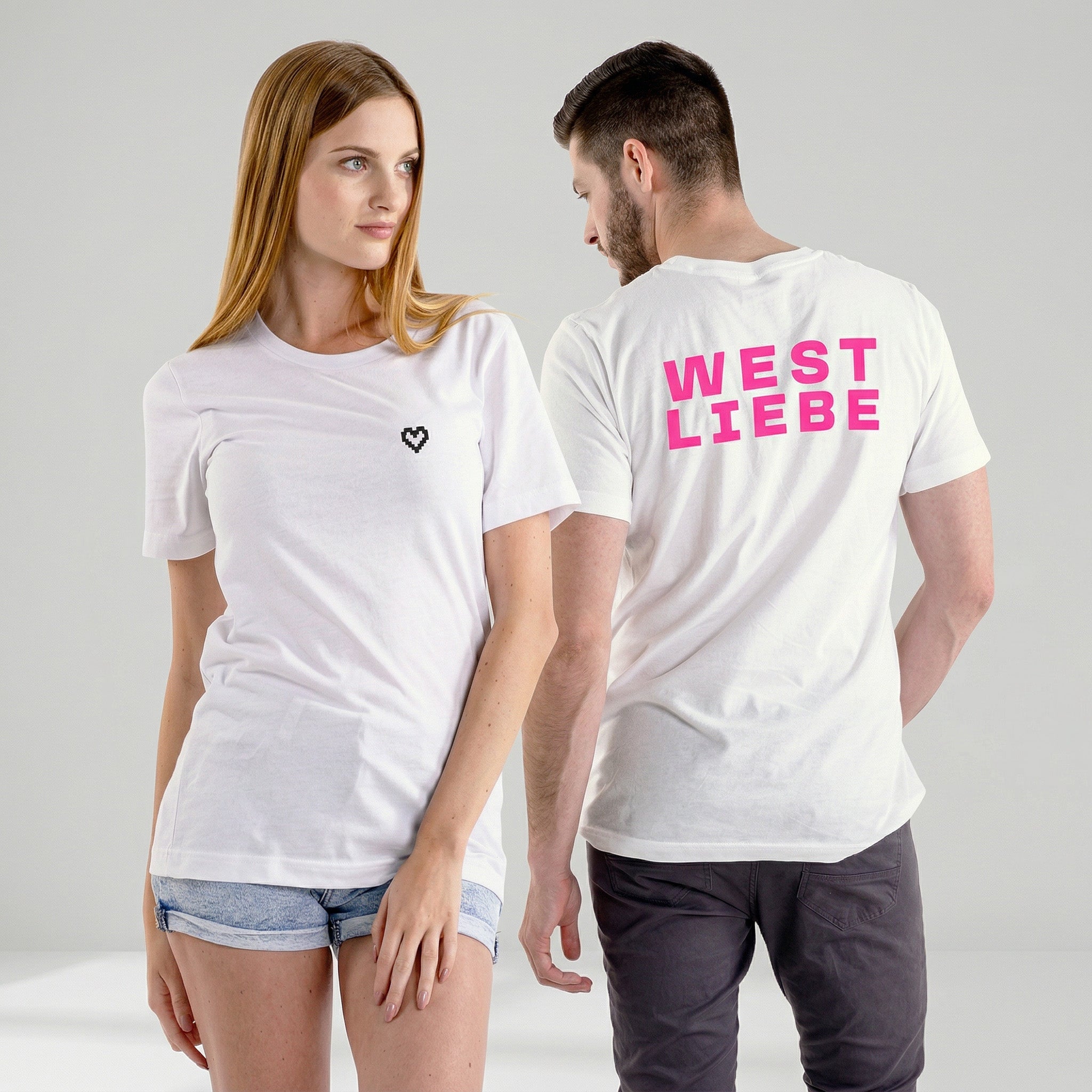 T-Shirt WEST LIBE Neon Pink Pixelherz
