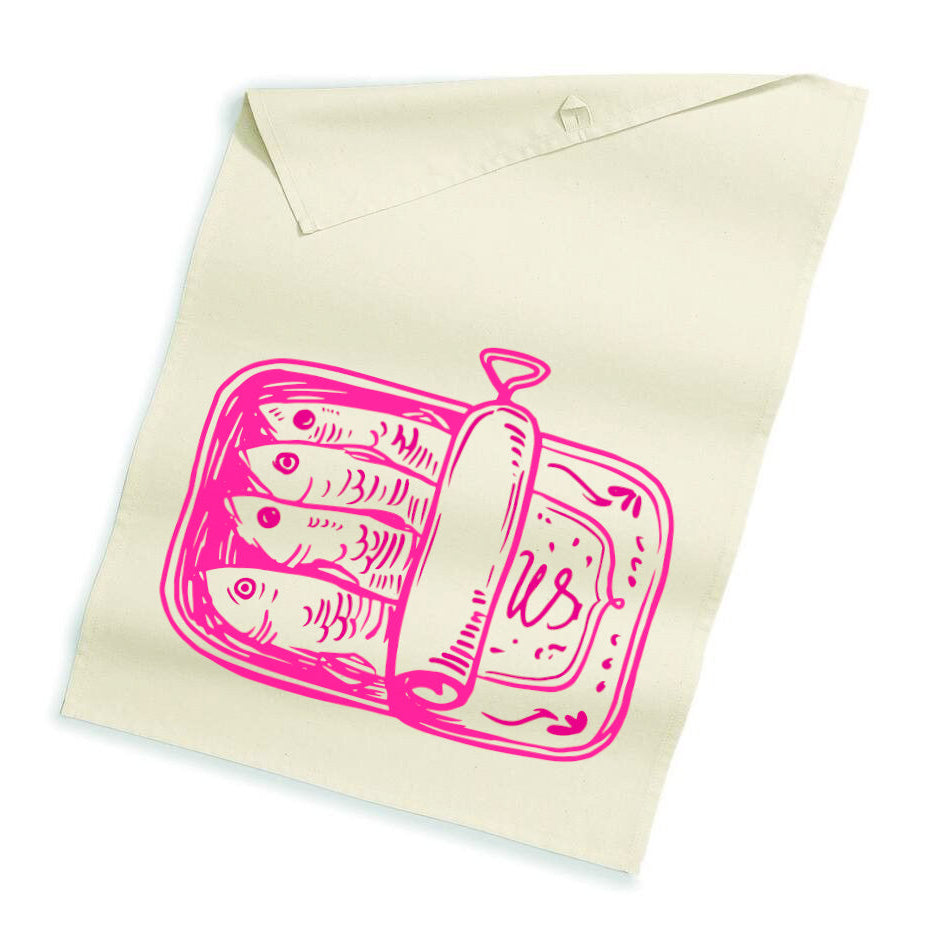 Geschirrtuch Sardinen Neon Pink