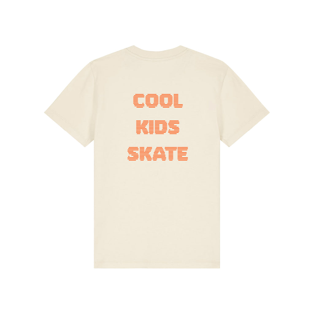 Kids T-Shirt COOL KIDS SKATE Neon Orange Rücken