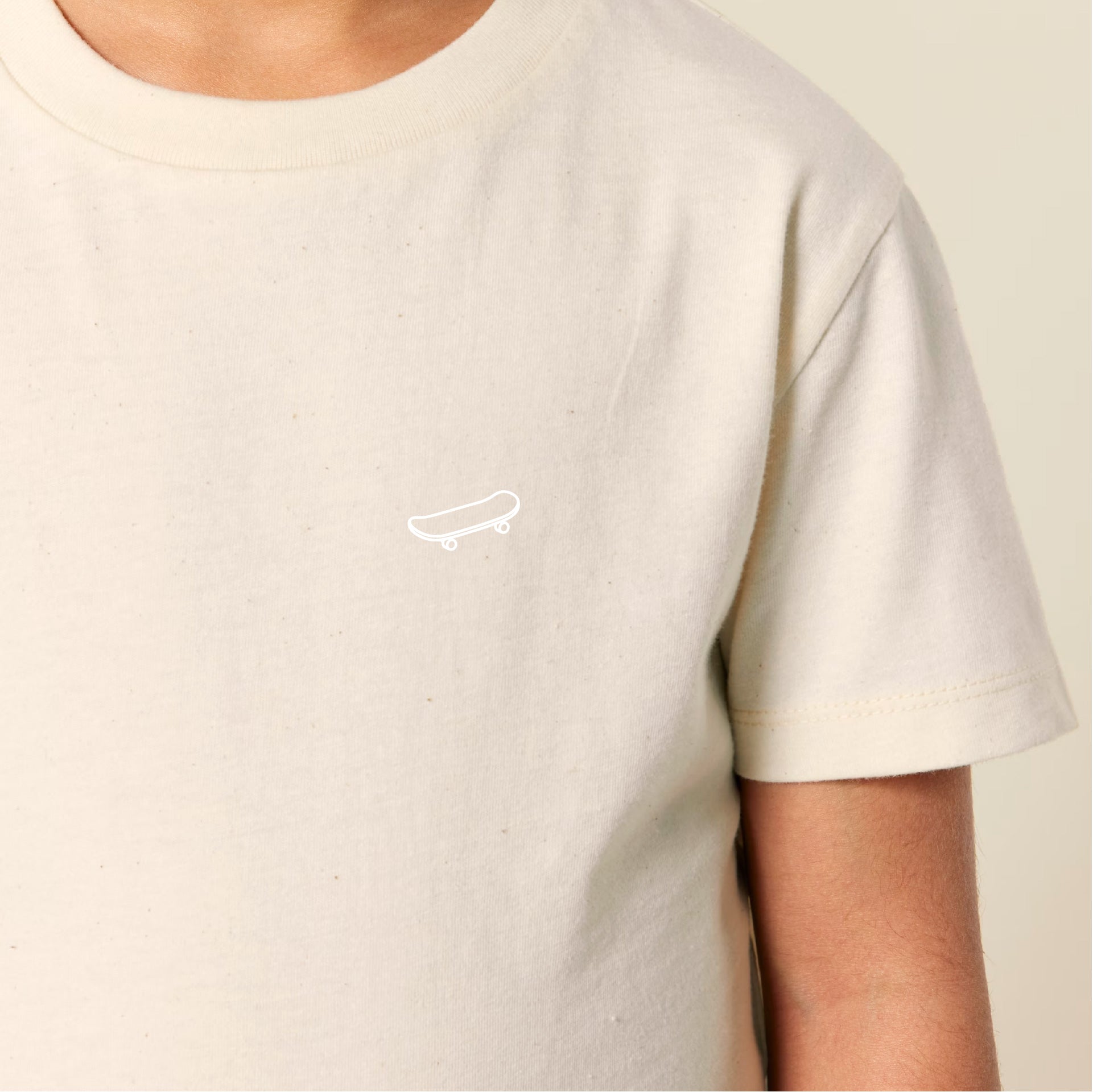 Kids T-Shirt COOL KIDS SKATE Neon Orange Detail