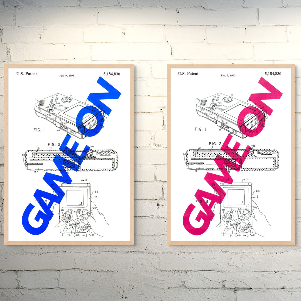 Print Patentzeichnung – Game Boy "GAME ON"