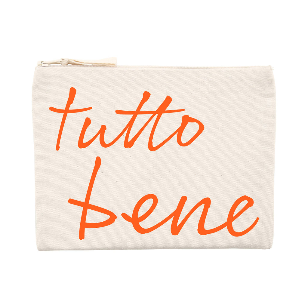 tutto bene – Canvas Täschchen Neon Orange
