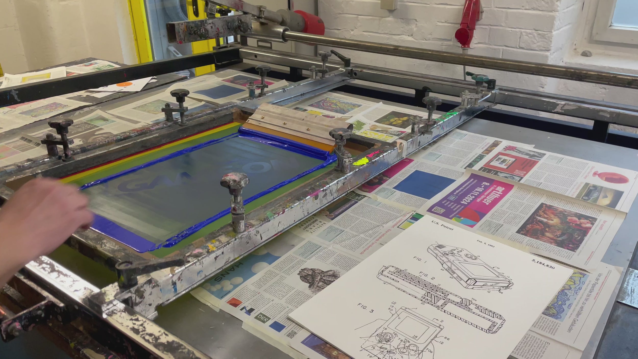 Making of Siebdruck Patentzeichnung – Game Boy "GAME ON"
